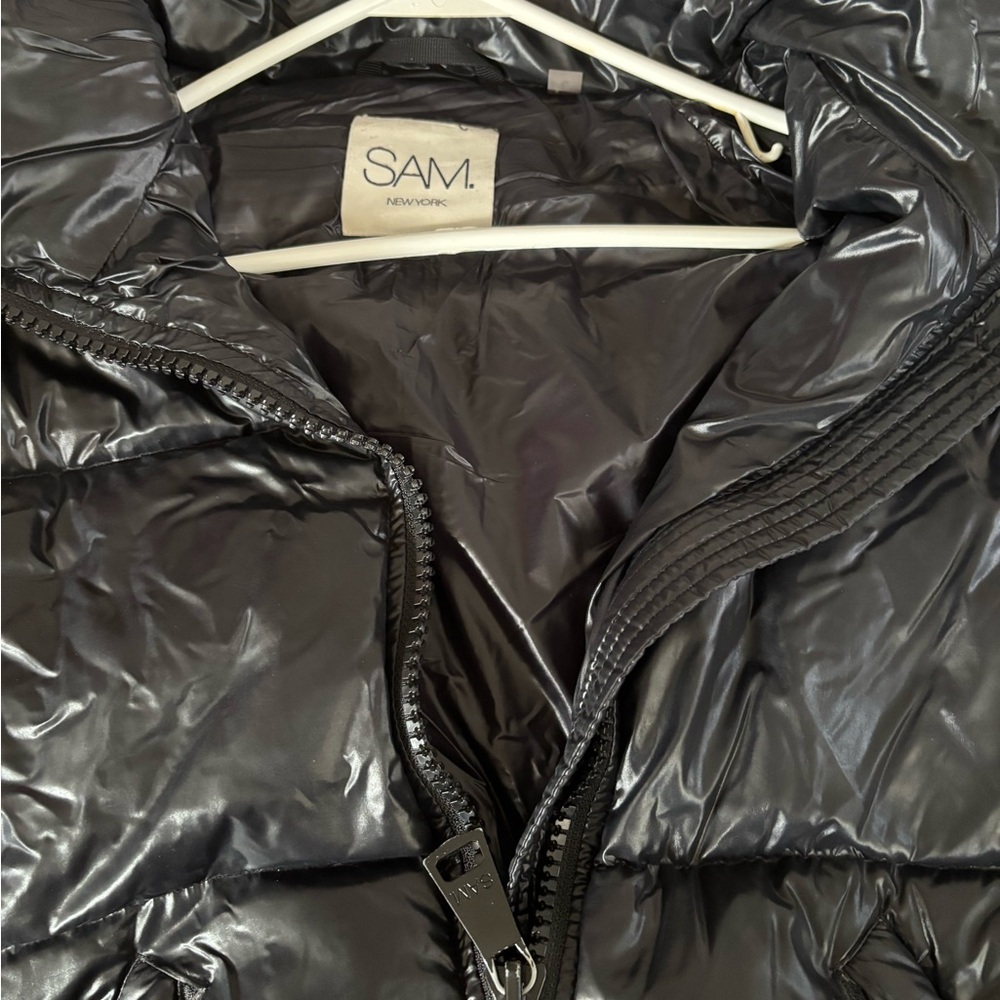 SAM. Shiny Black Puffer Jacket